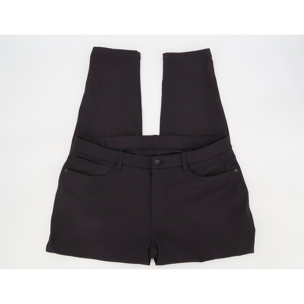 Lululemon ABC Pants Slim‎ Fit Mens 36 Black Warpstreme 5-Pocket Pant LM5ALWS